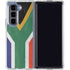 South Africa Flag Distressed Galaxy Z Fold5 5G Clear Case